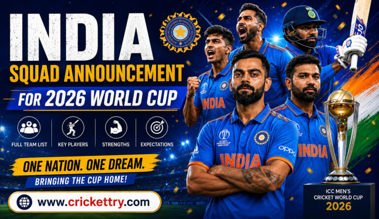 India Squad Announcement for 2026 World Cup Full Team List, Players, Strengths and Expectations