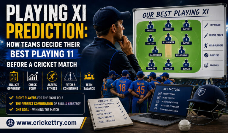 Playing XI Prediction How Teams Decide Their Best Playing 11 Before a Cricket Match