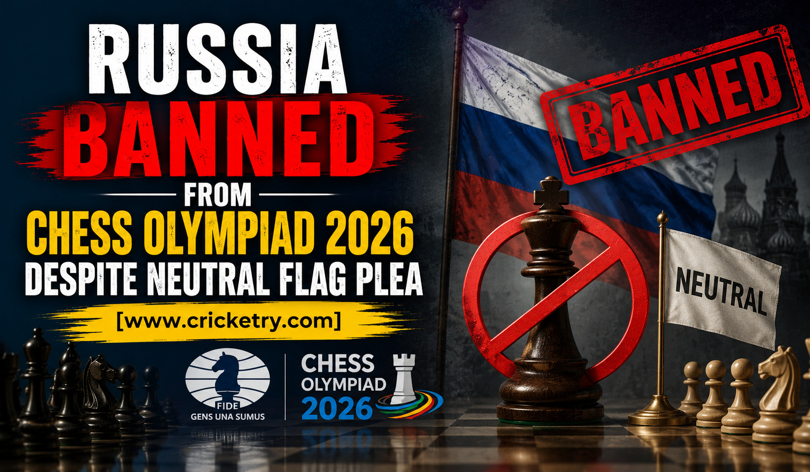Russia Banned From Chess Olympiad Despite Neutral Flag Plea