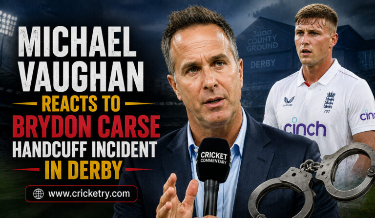 Michael Vaughan Reacts to Brydon Carse Handcuff Incident